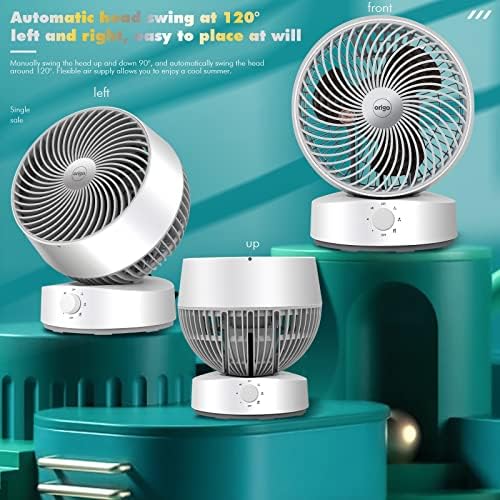 ACBAC Taşınabilir Masa Kablolu Fanlar Sessiz Mod Hava Sirkülatör Fanı, taşınabilir Sessiz Ev Ofis Kullanımı için, 28 W 3 Hızları