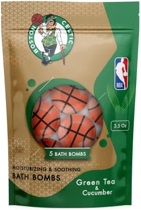 Bathletix Boston Celtics 5 Sayım Banyo Bombaları / ABD'de Üretildi ve Resmi Olarak NBA tarafından Lisanslandı / Bir Baller Gibi