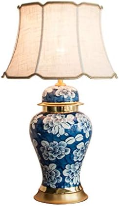 Masa Lambası masa lambası ışık Jingdezhen Mavi ve beyaz Porselen Masa Lambası Çin Oturma Odası Yatak Odası Masa Lambası El-Boyalı