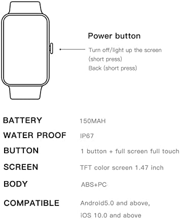 hhscute Akıllı Watche,1.47 Tam Ekran Bayan akıllı saatler akıllı saat iPhone Uyumlu Hafif Tasarım 10 Spor Modları Hediyeler Kadınlar
