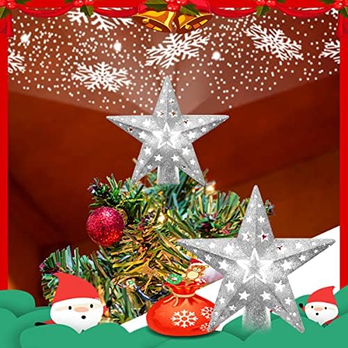 Noel Ağacı Yıldız Topper, Led Dönen Kar Fırtınası, 3D Kar Tanesi Projeksiyon Noel ağacı üst ışık, noel Ağacı Kapalı Dekorasyon