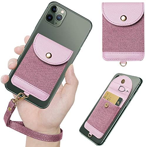Doormoon Telefon Kartı Tutucu, Stick on Moda Çoklu Kart Yuvası Cüzdan Kılıfı Kredi Kartı Telefon Kılıfı Eki iPhone Android ve