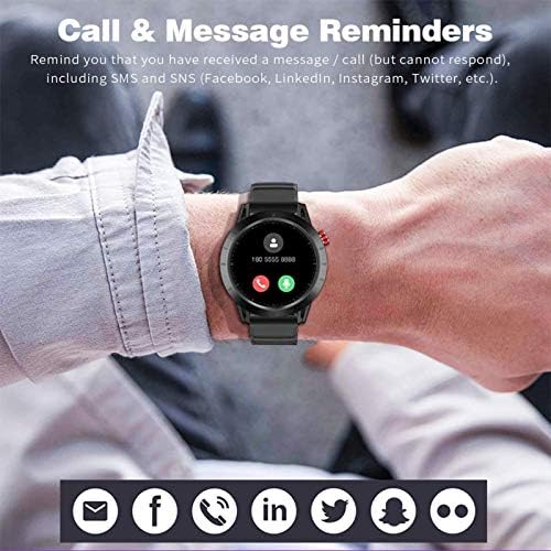 VVPONMEIQS akıllı saat Erkekler için 1.3 Dokunmatik Ekran Etkinlik Tracker nabız monitörü Kan Basıncı Spor Smartwatch Su Geçirmez