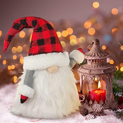 Gnome Noel Ağacı Topper, 27.5 İnç Büyük İsveç Tomte Gnome Noel Ağacı Süsleme, Santa Gnomes Peluş İskandinav Noel Süslemeleri,