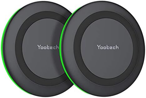 Yootech [2 Paket] Kablosuz Şarj Cihazı,Qi Sertifikalı 10W Max Hızlı Kablosuz Şarj Pedi ile Uyumlu iPhone 13/13 Pro/13 Mini/13