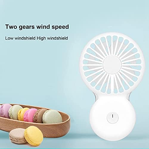 GLOGLOW Mini Elektrikli Fan, beyaz Ultra-İnce Seyahat Fan USB Şarj Taşınabilir Kişisel Fan için Açık Ev Ofis