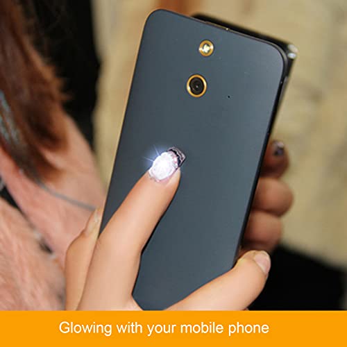 Parlayan NFC Tırnak Çıkartmaları, Cep Telefonu için Akıllı LED ışık Kaynağı NFC Nail Art İpuçları Aydınlatma