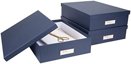 Bıgso Oskar Sunta Etiket Çerçevesi Belge Mektup Kutusu, 3,3 x 10,2 x 13,8 inç, Koyu Mavi