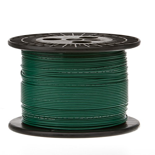 16 AWG Gauge Telli Bağlantı Kablosu, 100 ft Uzunluk, Yeşil, 0,0508 Çap, GPT, 60 Volt
