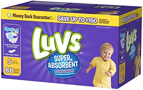 Luvs Ultra Leakguards Tek Kullanımlık Çocuk Bezi Boyutu 5, 88 Sayısı, SÜPER