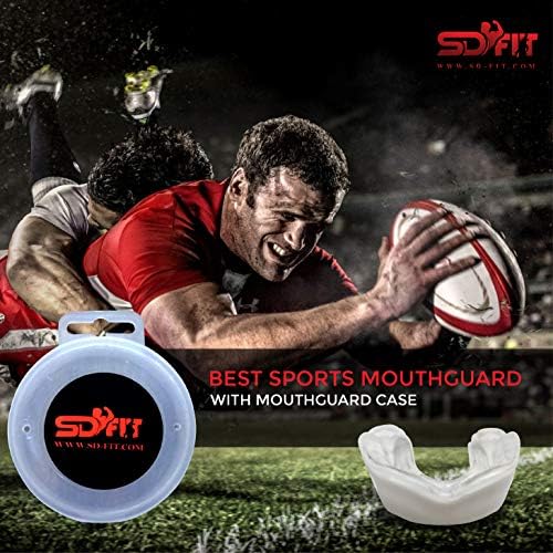 SDFIT Mouth Guard / Dental Guard-Tüm Futbol MMA, Boks, Hokey, Basketbol, Judo ve Tüm Temas Sporları için Slim Fit Diş Tellerini
