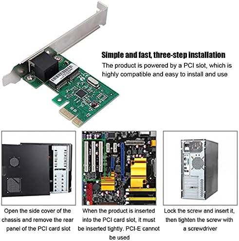 Yüksek Performanslı Güvenilir Gigabit LAN Kartı Dayanıklı PCI Ağ Kartı Masaüstü Adaptörü PCI Masaüstü Ağ Kartı için Masaüstü