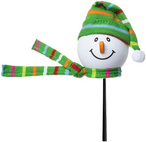 Tenna Üstleri Kardan Adam Kış Şapka ve Eşarp Araba Anten Topper/Ayna Dangler/Masaüstü Bahar Standı (Yeşil)