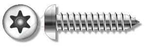 (2500 adet) 14X1 / 2 Sabotaj Dayanıklı Dokunarak Vidalar AB Düğme Başkanı Torx Pin, İnsert Bit Paslanmaz Çelik Içerir Aspen
