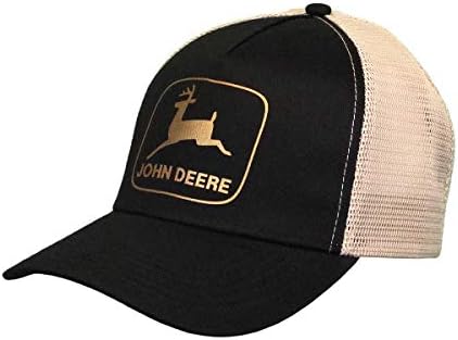 John Deere Traktörler Kadın Siyah Altın Logolu Beyzbol Şapkası