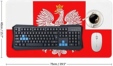 Polonya Bayrağı ile Beyaz Kraliyet Kartal Kauçuk Mouse pad Masa mat Ofis ve Ev Masası decrative için 40X75 cm