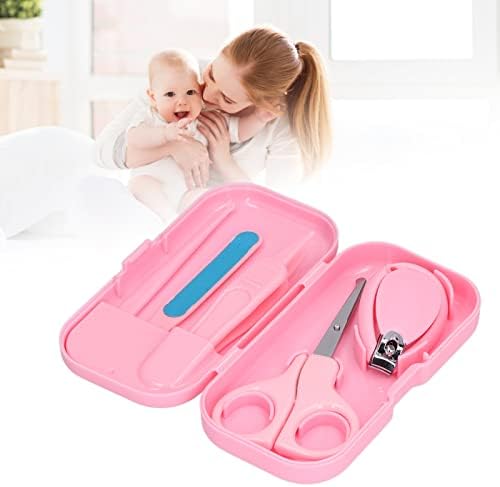 Bebek Tırnak Makası, Şık Bıçak Tasarımı Bebek Pedikürü Bebeğinizin Tırnaklarını Kesmek için Sevimli Bebek Tırnak Seti(pembe)