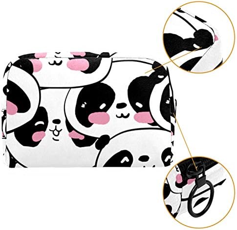 Kadınlar için Kozmetik Çantası Makyaj Çantaları, Tuvalet Malzemeleri için Küçük Makyaj Çantası Seyahat Çantaları-Panda Blushes