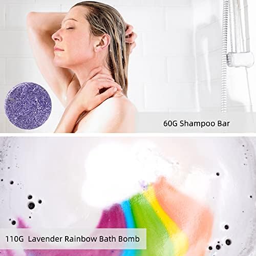 Kadınlar için Banyo Hediyeleri - Kadınlar için Hediye seti Vücut Spa banyo Seti Hediye Sepetleri ile Lavanta Gökkuşağı Banyo