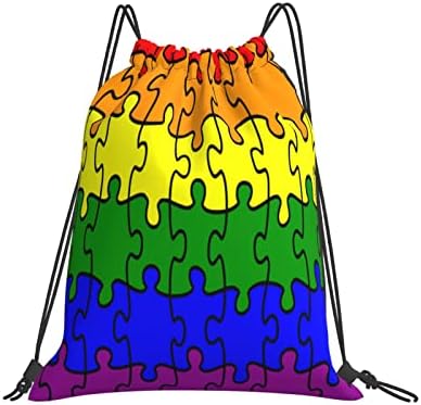 Eşcinsel Gurur Ve LGBT Hediyeler Aksesuarları Eşcinsel Biseksüel Gökkuşağı Aşk Aşk İpli sırt Çantaları su geçirmez ışık Laptop
