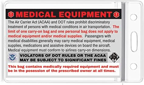 Mobilite Ekipmanları Tıbbi Ekipman Bagaj Etiketi-Dikkatli, DOT ve ACAA yönetmeliklerine uygun Tutamak (LUG-Mobility-Equipment-333)