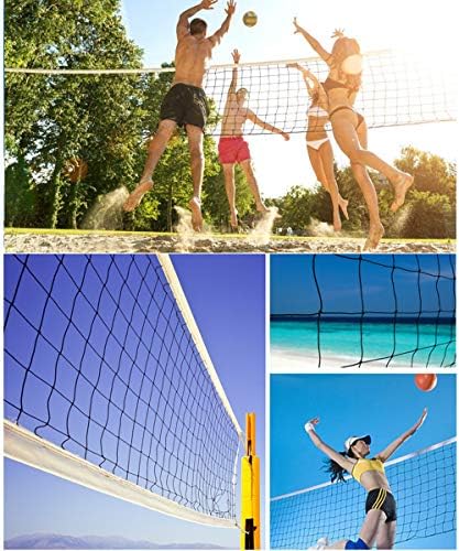 FUTİSKY Voleybol Net 32 FT x 3 FT Plaj Topu Net Taşınabilir Resmi Standart Boyutu Kapalı Açık Spor Eğitim Ekipmanları / Çerçeve