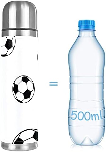 Su Şişesi Futbol Kupası 500Ml Vakum Yalıtımlı Flask Sızdırmaz Kapaklı 10.2x2. 6 inç