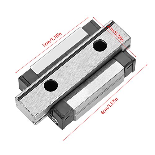 1 adet Lineer Kılavuz Rayı, 9mm LML9B Rulman Çelik Minyatür Lineer Ray Kılavuz Rayı Genişliği ile 1 adet Slayt Bloğu (40)