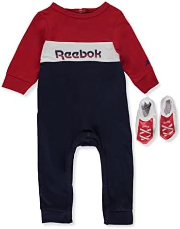 Reebok Erkek Bebek 2'li Tulum Pijama Giyim Seti Çoraplı