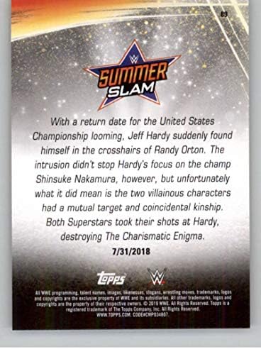 2019 Topps WWE SummerSlam Bronz 89 Shinsuke Nakamura / Randy Orton Güreş Ticaret Kartı