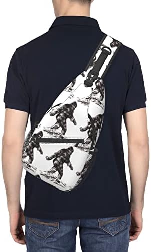 Moda Dayanıklı Erkek Kadın tek kollu çanta Göğüs Crossbody Çanta Paketi Sırt Çantası için Spor, Seyahat, Egzersiz, Bigfoot Sasquatch