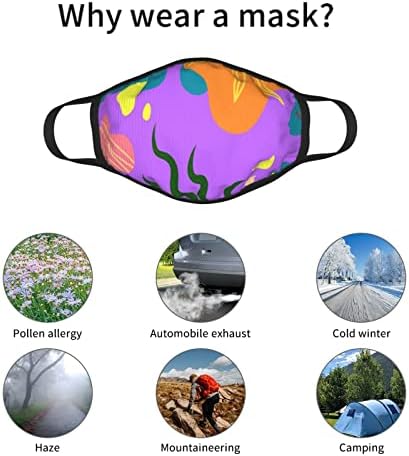 Yetişkin Bez Toz Maskesi Yüz Denizaltı Sanat Modern Boyama Yosun Kullanımlık Yıkanabilir Ayarlanabilir Kulak Askıları İle