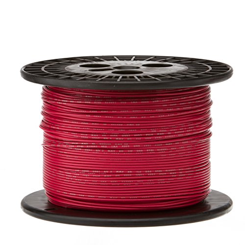16 AWG Gauge Telli Bağlantı Kablosu, 100 ft Uzunluk, Kırmızı, 0,0508 Çap, GPT, 60 Volt