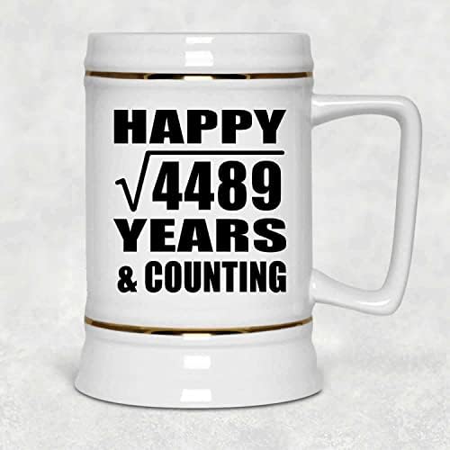 Mutlu 67th Yıldönümü Karekök 4489 Yıl ve Sayma-22 oz Bira Stein Seramik Bar Kupa Tankard Drinkware-Eşi için Koca Lady Onu Onu