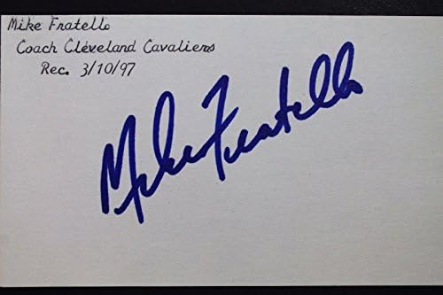 Mike Fratello NBA Braodcaster İmzalı 3x5 İndeks Kartı 16L-NBA Kesim İmzaları