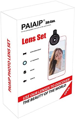 3rd Gen. Cep Telefonu Lens kiti, 4 in 1 Ultra Geniş Açı + 20X Makro Lens + Balıkgözü + 2X Telefoto için iPhone 8/8 artı/7/6 s/6
