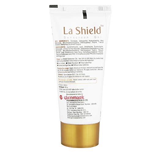 Glenmark La Shield La Shield Güneş Koruyucu Jel SPF 40, Beyaz, 60 g