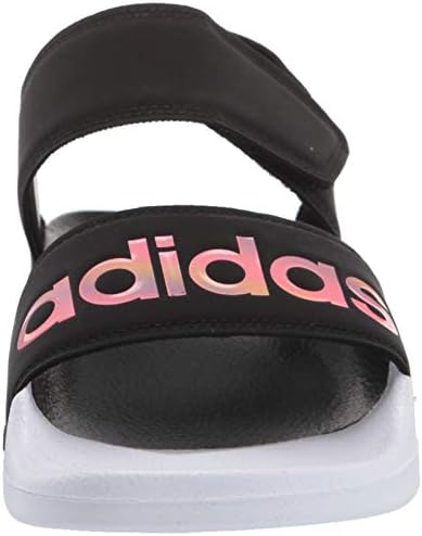 adidas Bayan Adilette Sandalet Slide, Çekirdek Siyah / Yanardöner / Beyaz, 8