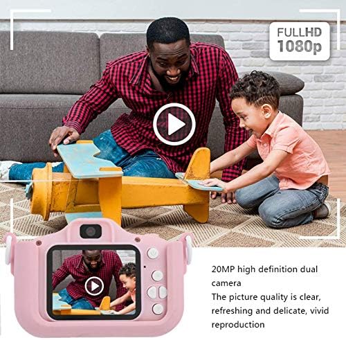 Fockety Çocuk Kamera, 2400 W Piksel Pratik Çocuk Kamera Oyuncak, Dayanıklı Sağlam Güzel Çocuklar Çocuklar için(Pembe)