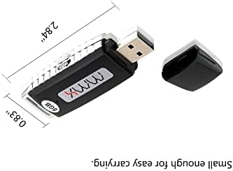 Dijital Ses Kaydedici 8GB USB Flash Sürücü ve Mp3 Fonksiyonlu Mini Ses Kaydedici Toplantılar ve Dosya Aktarımı için Siyah Küçük