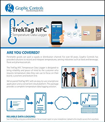 Grafik Kontrolleri (10 Paket) TrekTag NFC Sıcaklık Veri Kaydedici-Tek Kullanımlık Soğuk Zincir Sıcaklık Veri Kaydedici, Model