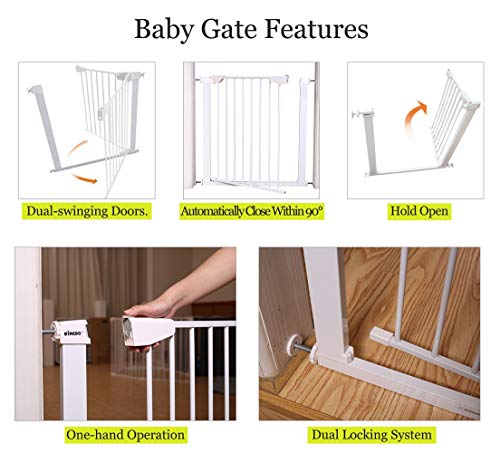 ALLAİBB 2.76 in Bebek Kapısı Uzatma Otomatik Kapanma Gerginliği ile Yürüyün Merdivenler,Kapılar ve Mutfak için Basınç Montajlı