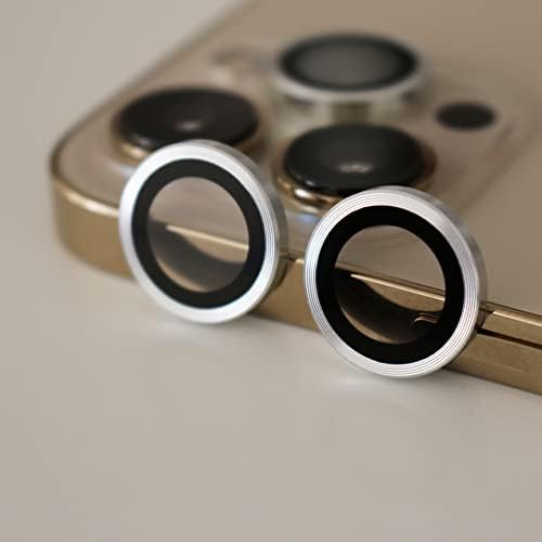 Optodir Tech Kamera Lens Koruyucu iPhone 13 Pro Max ve iPhone 13 Pro 2021, 9H Temperli Cam Kamera Kapağı, Premium Alüminyum Alaşımlı