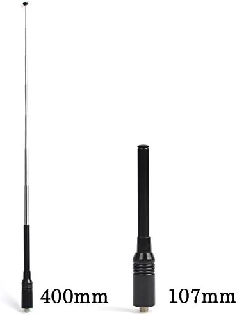 2 Paket NA-773 SMA-Kadın Dual Band Teleskopik Amatör Radyo Anten VHF / UHF 2 m 70 cm Walkie Talkie Anten için Baofeng UV-5R BF-888s