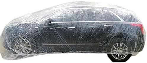TonyJameJPStore 1 Adet Araba Kapakları Dış araba kılıfı Açık Su Geçirmez Şeffaf Plastik Kapak Araba yağmur Kapakları Tam Dış
