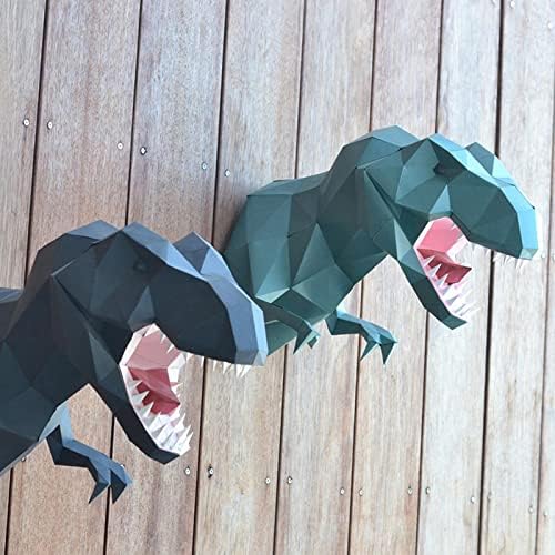 WLL-DP Geometrik Tyrannosaurus Kağıt Heykel kendi başına yap kağıdı Modeli 3D Duvar Dekorasyon El Yapımı Kağıt Kupa Origami Bulmaca