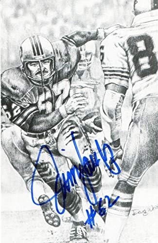 Jim Langer İmzalı Kartpostal - NFL Kesim İmzaları