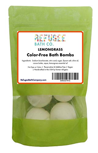 Renk İçermeyen Banyo Bombaları 7 Paket | 2.5 oz. her biri / Kakao Yağı ve Herhangi bir Boya içermeyen Bitki bazlı bileşenler