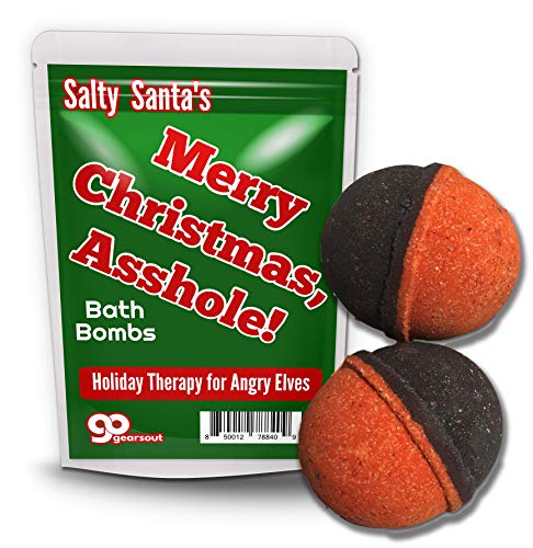 Merry Christmas Pislik Banyo Bombaları-Yetişkinler için XL Siyah ve Kırmızı Fizzerler-El işi, Siyah Kiraz Kokusu, Made in America,