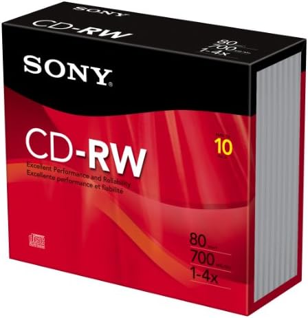Sony 10CDRW700R / / T 4X CD-RW İnce Mücevher Kutusu (10'lu Paket)